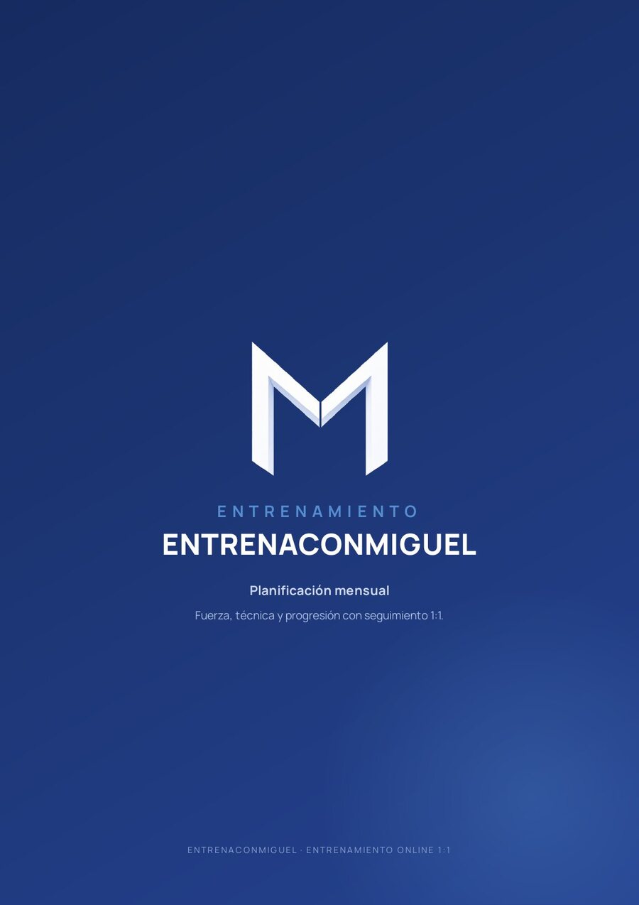 Portada de la planificación mensual